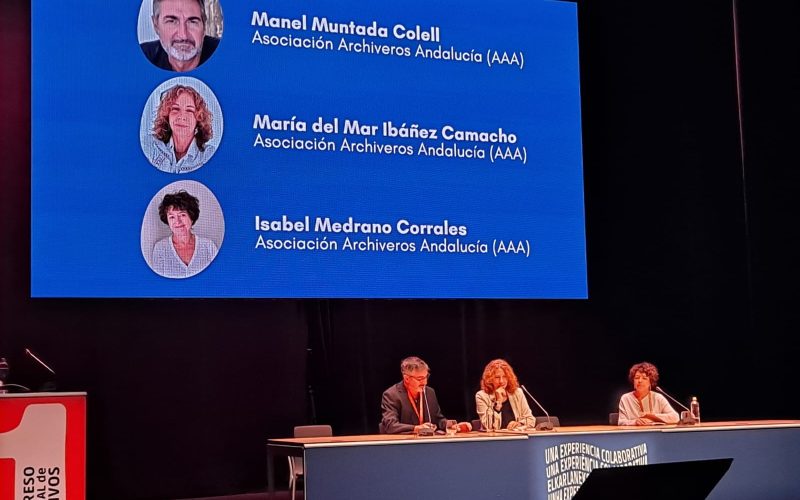 Manel Muntada, Mar¡a del Mar Ib ¤ez e Isabel Medrano. Congreso Nacional de Archivos